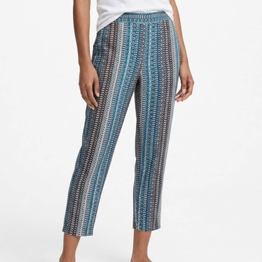 Jessica Simpson Multicolor Striped Ankle Pants